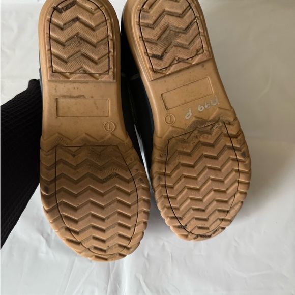 St. John's Bay Women's Denton Flat Heel Rain Boots Navy Blue/Green Plaid Size 7 - Picture 7 of 8